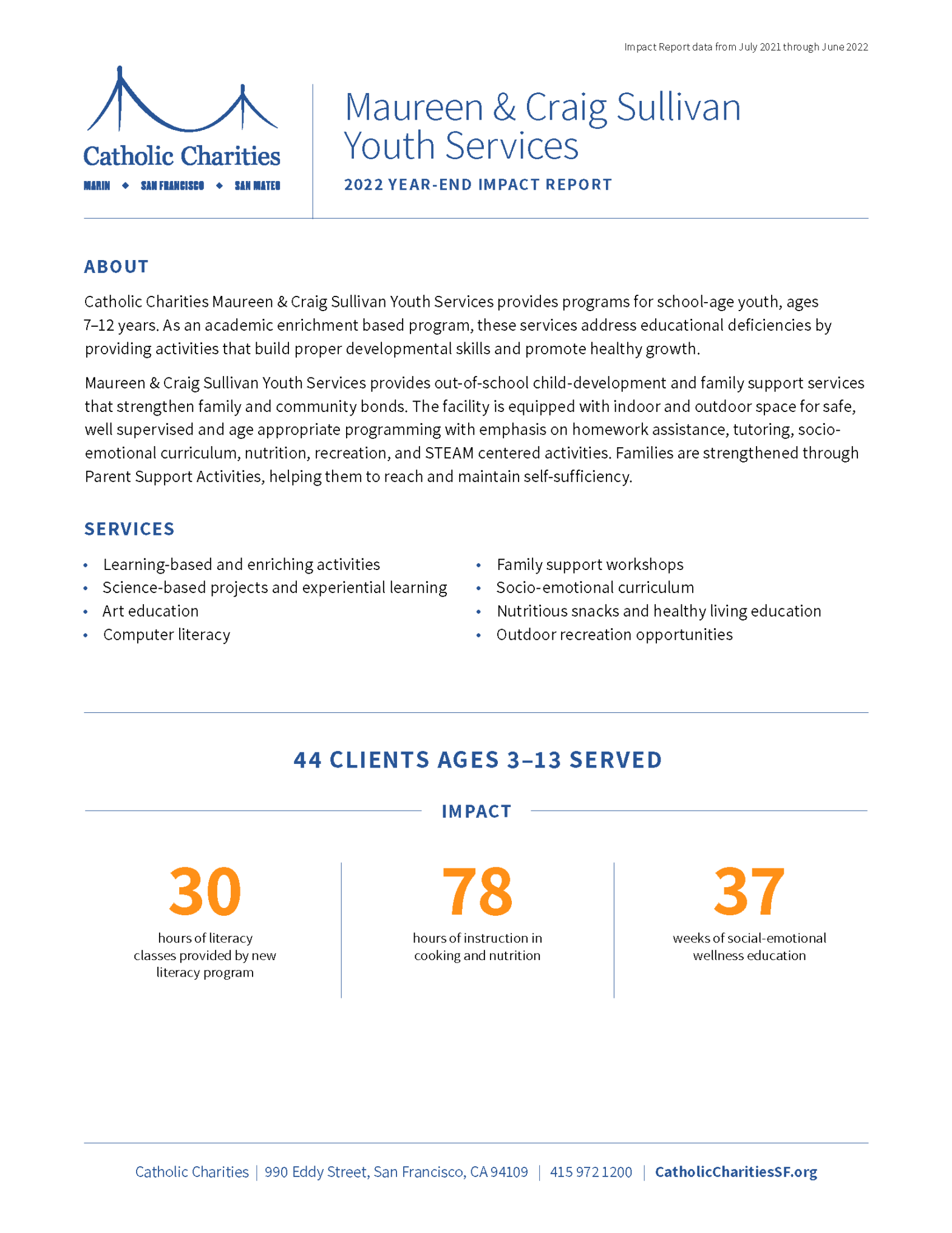 CCCYO Athletics - Catholic Charities San Francisco