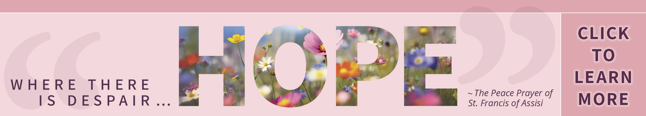 Spring appeal banner –hope